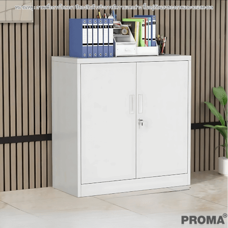 [PRE-ORDER] ตู้เก็บเอกสารสำนักงาน อเนกประสงค์ PROMA-OF09-01 สีขาวอมเทา_4